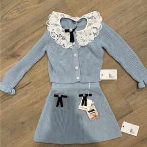 Self Portrait Girls Sweater and Skirt Set